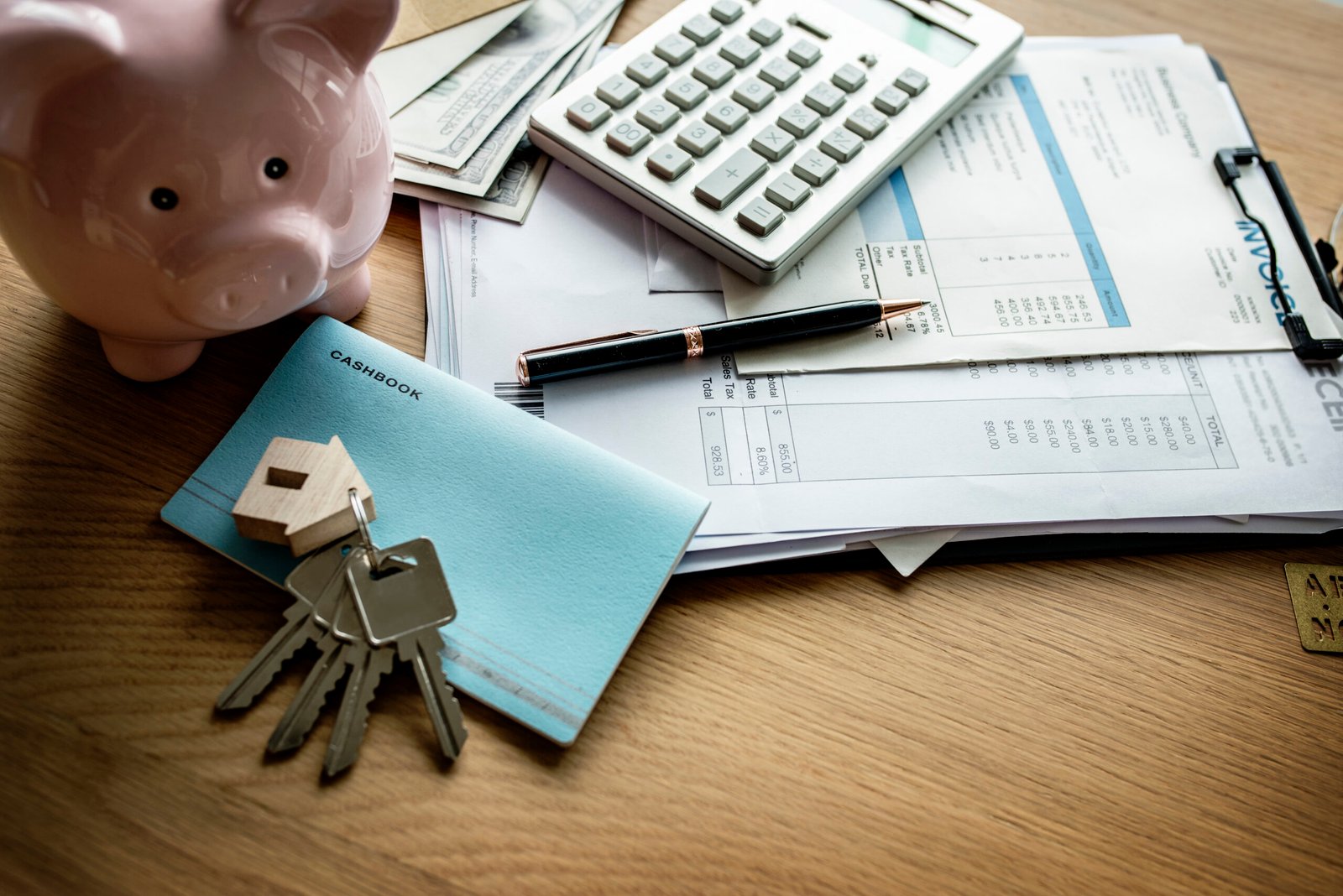 Flat lay of real estate concept